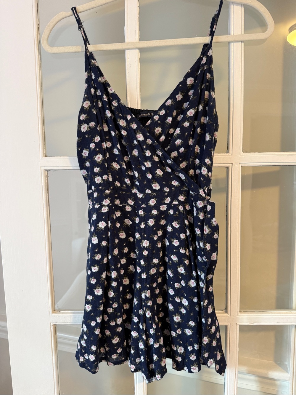 Abercrombie and Fitch Navy Blue Floral Romper